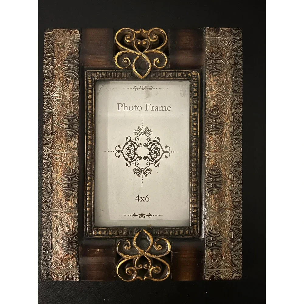 Unbranded Photo Frame Unisex 4x6 Bronze Good Ornate Baroque Scrollwork